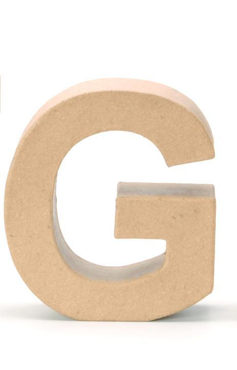 Papp-Buchstaben G 17,5x5,5cm